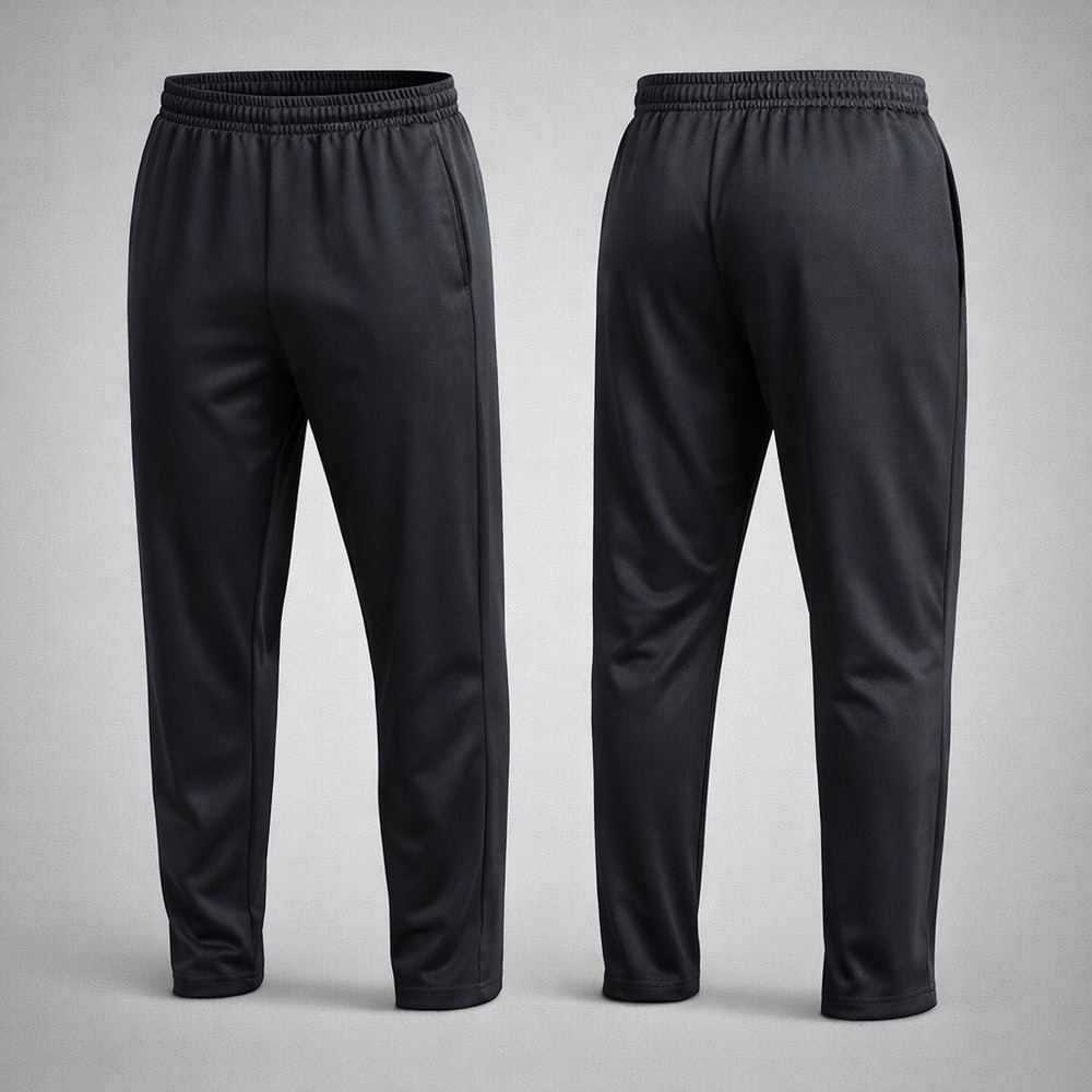 Tek Gear Mens‎ Black Athletic Track Pants Medium Elastic Waist Pockets RN73277